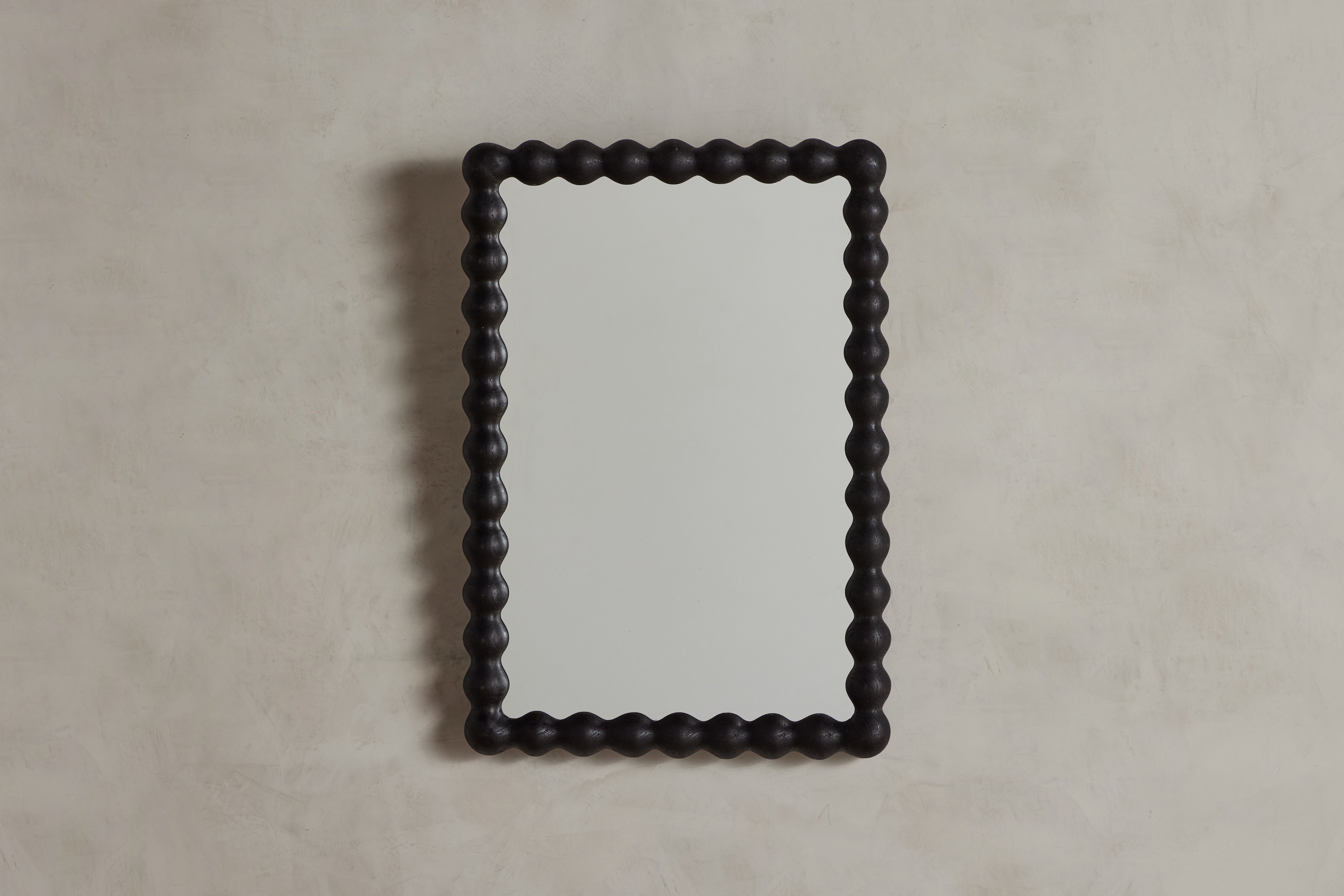 Small Bobbin Mirror in Black
