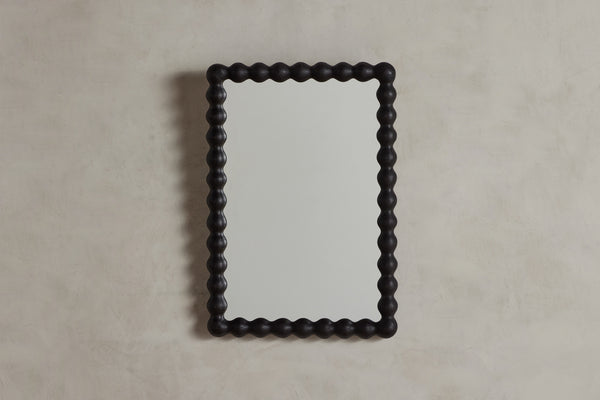 Small Bobbin Mirror in Black