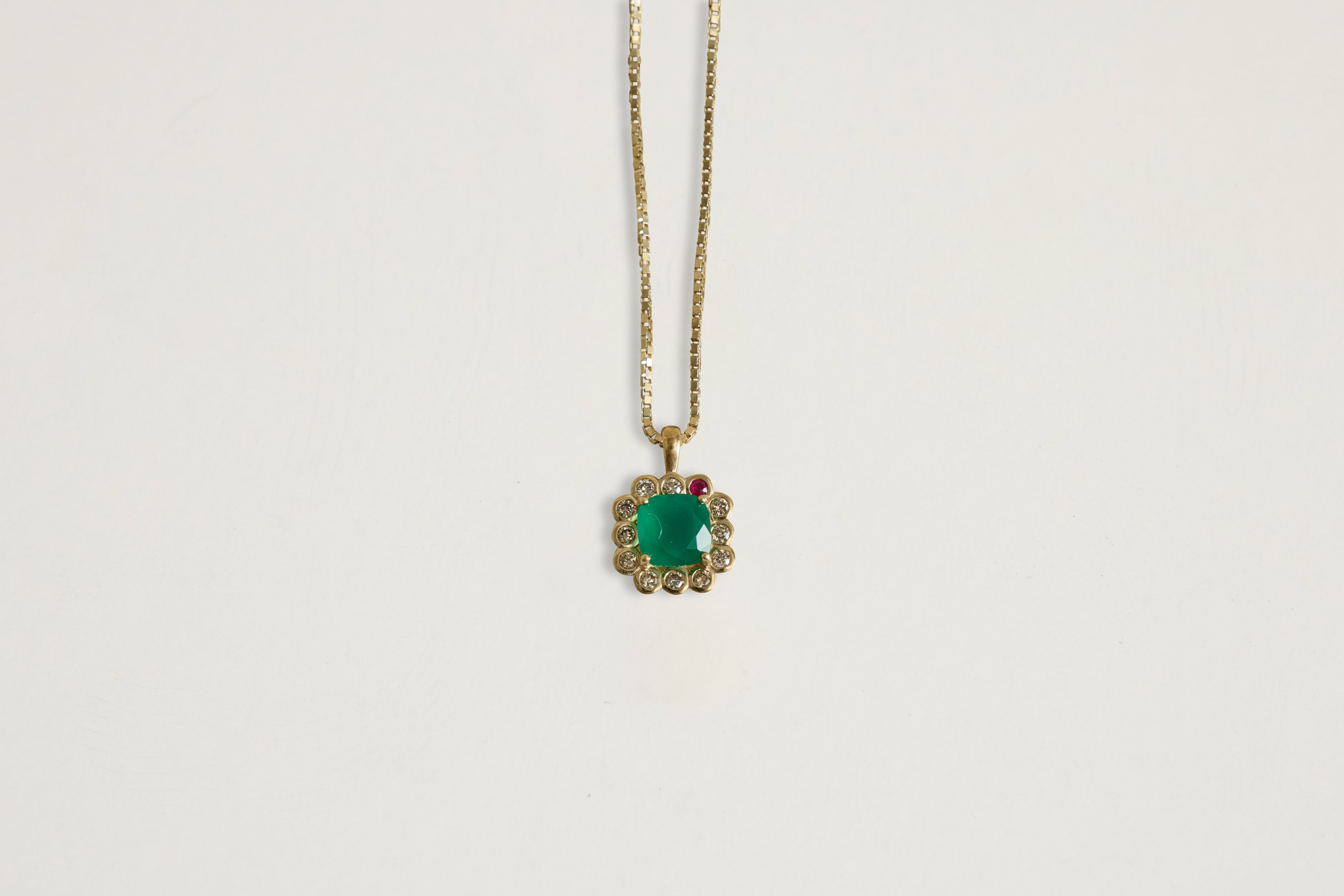 Robin Green Chalcedony Necklace