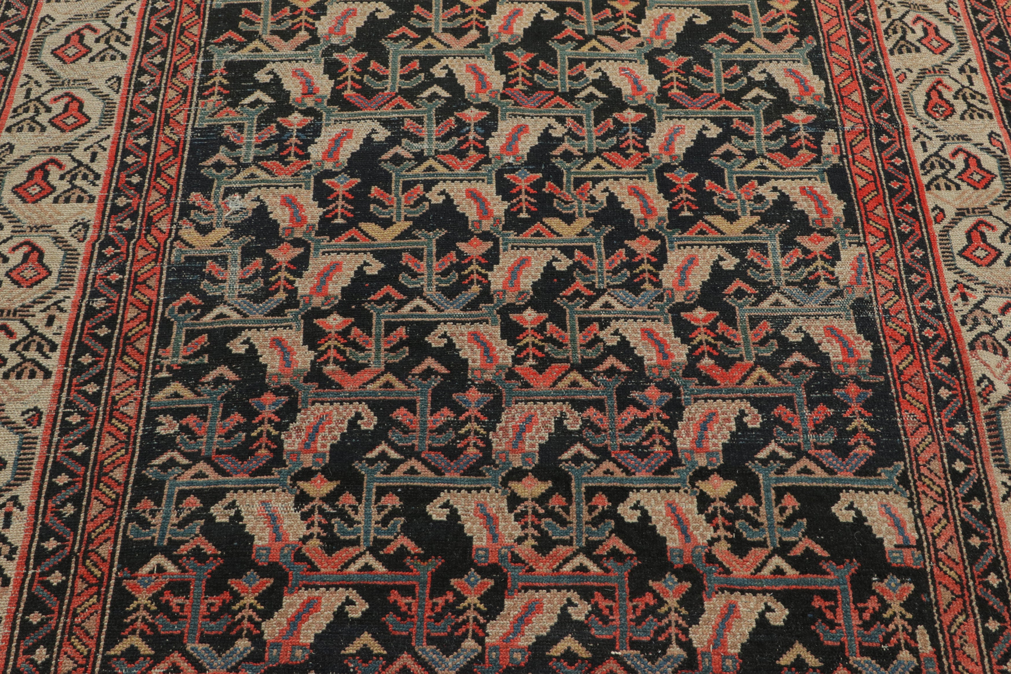 Coral & Green Malayer Rug 4’6 X 6’7