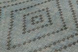 Turkish Blue Diamond Pattern Rug 4’7 X 8’1