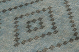 Turkish Blue Diamond Pattern Rug 4’7 X 8’1