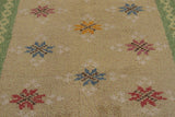 Tile Swedish Rya Floral Rug 4’9 X 6’6