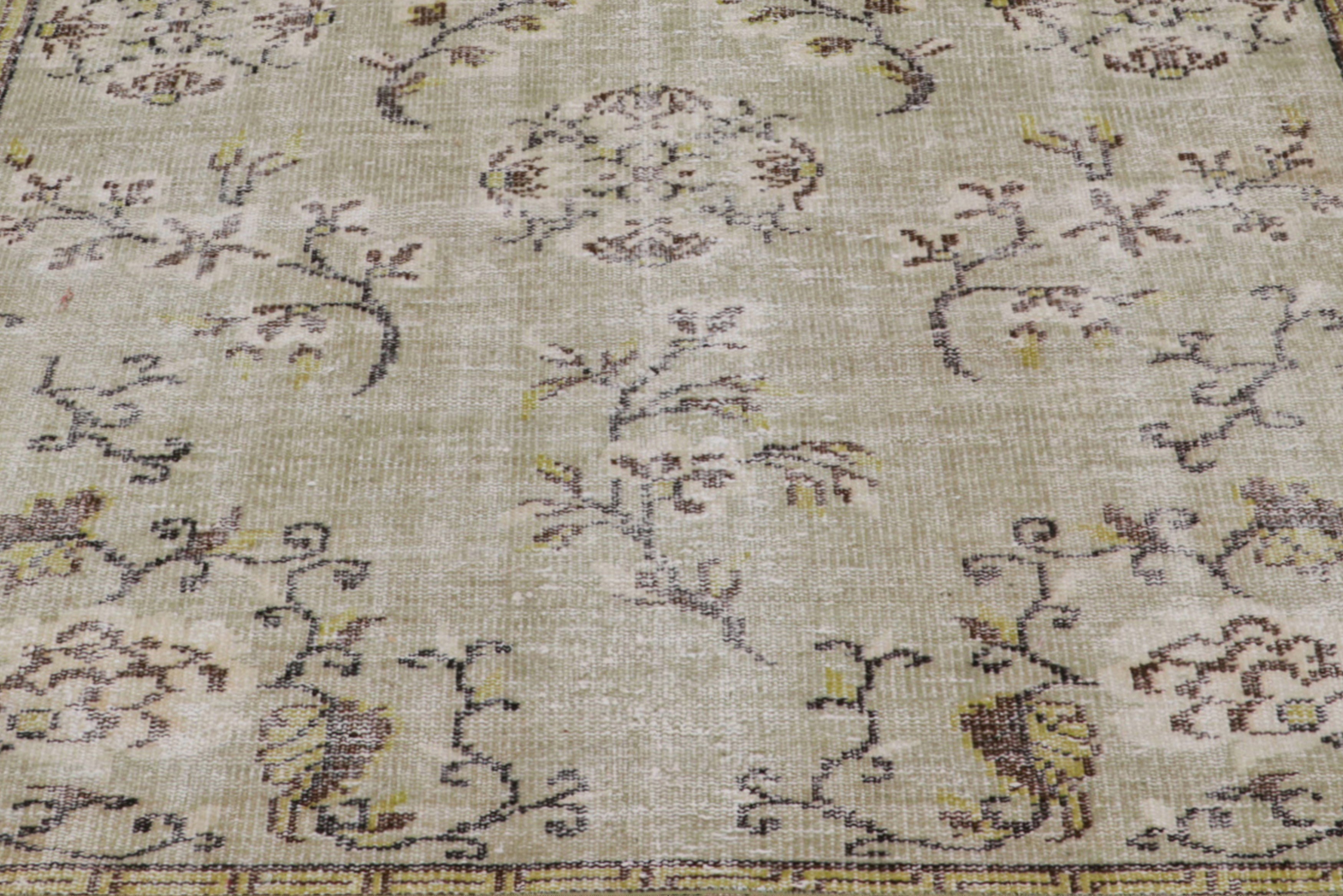 Turkish Sage Floral Rug 4’7 X 7’11