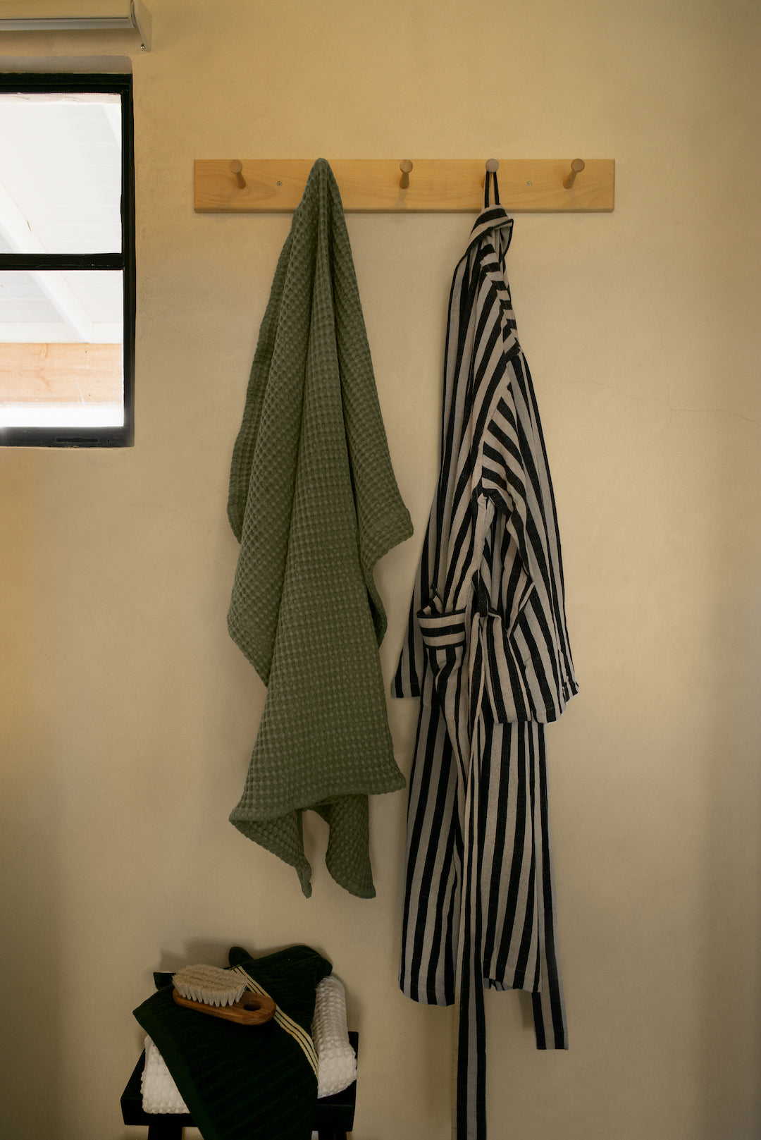 Busatti, Waffle Bath Towel in Green
