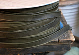 Fine Leather Piping, Olive