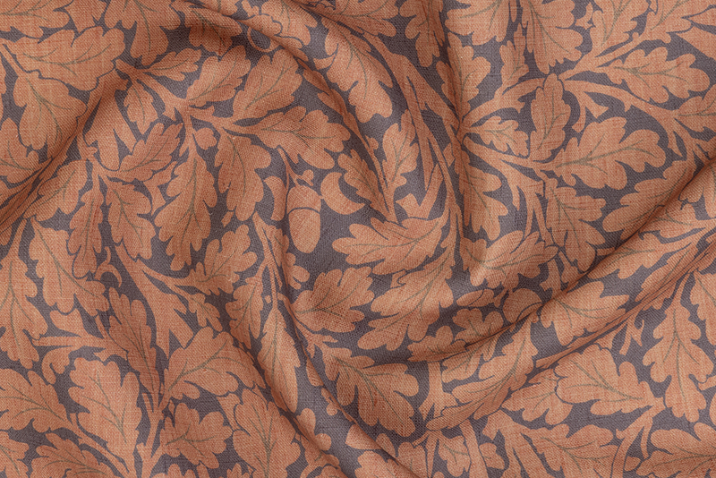 Quercus Linen in Aubergine