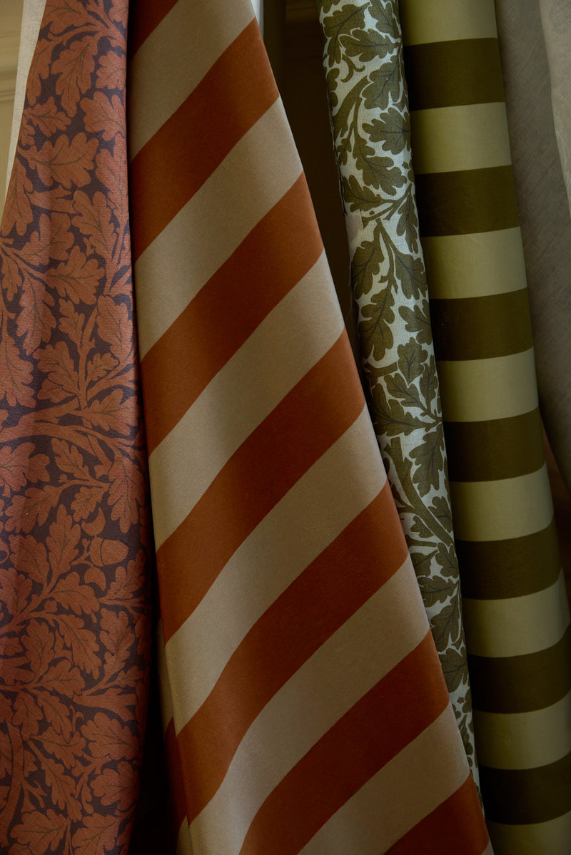 Camelot Stripe Velvet in Ginger