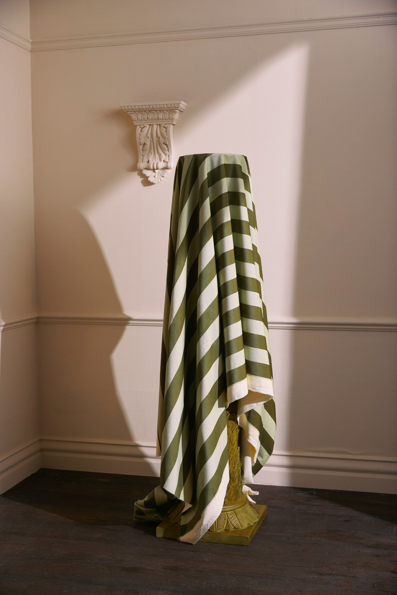 Camelot Stripe Velvet in Juniper