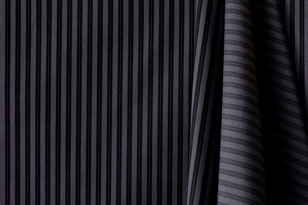 Burnley Overdye Ticking in Soot (Reversible)