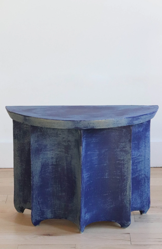 Demilune II Side Table in Lapis
