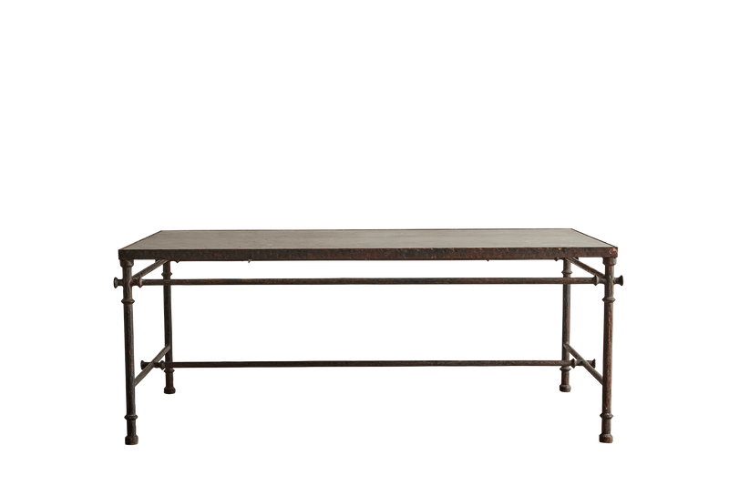 Large Iron & Marble Table