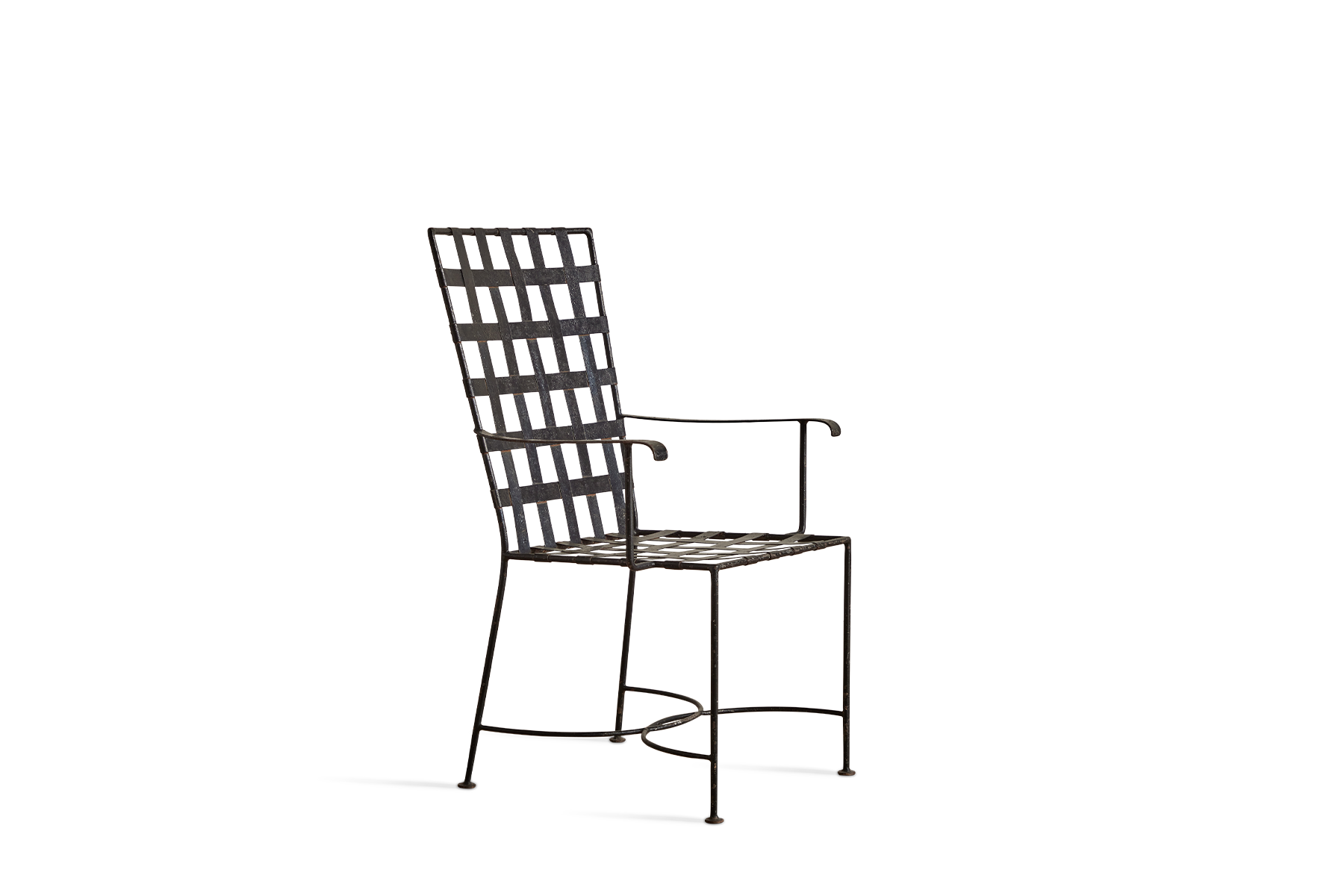 Set of 8 Iron Strap Chairs