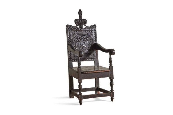 Carved Gothic Side Chair
