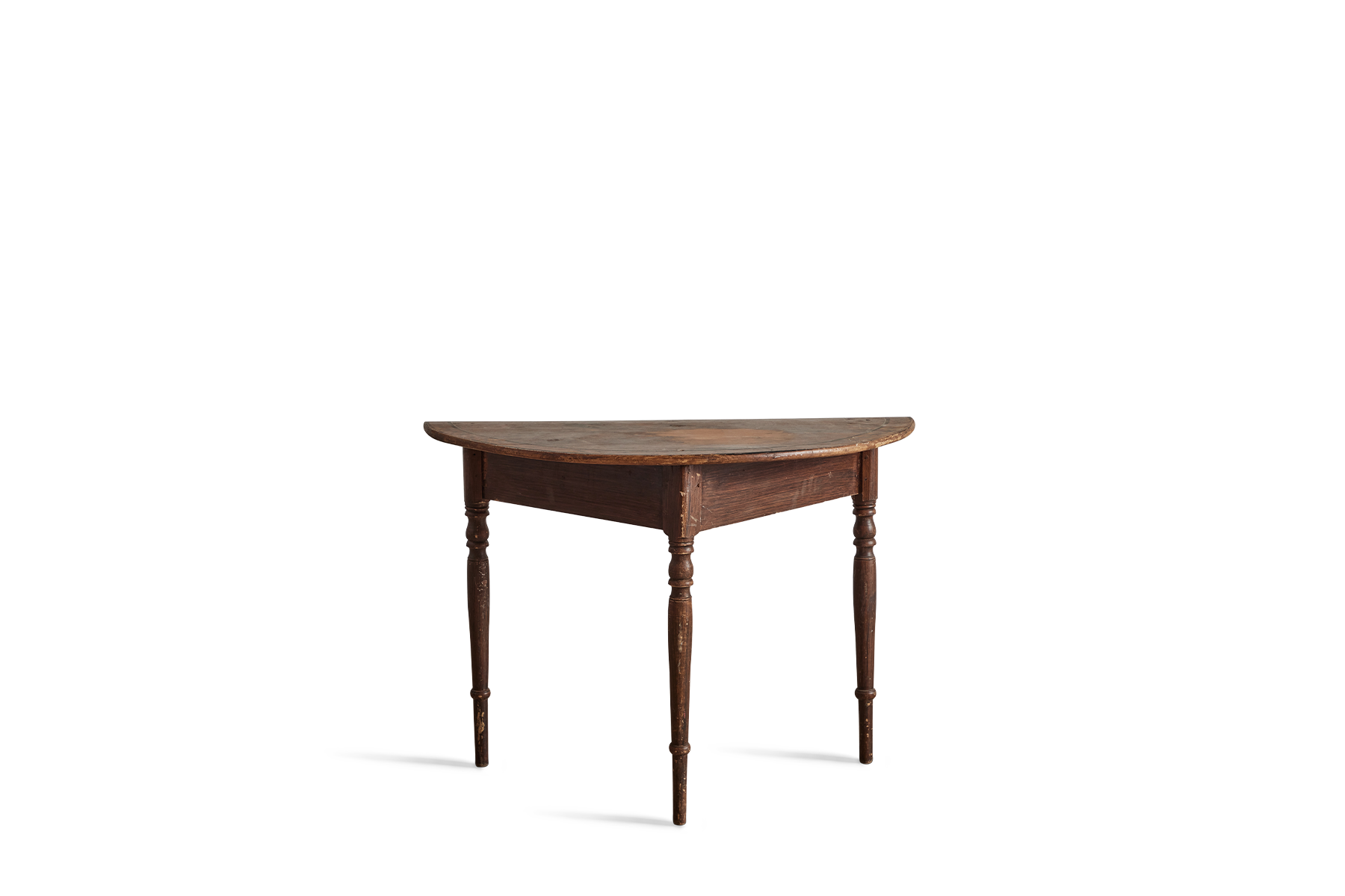 Grain Painted Demilune Table
