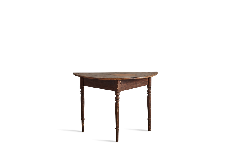 Grain Painted Demilune Table