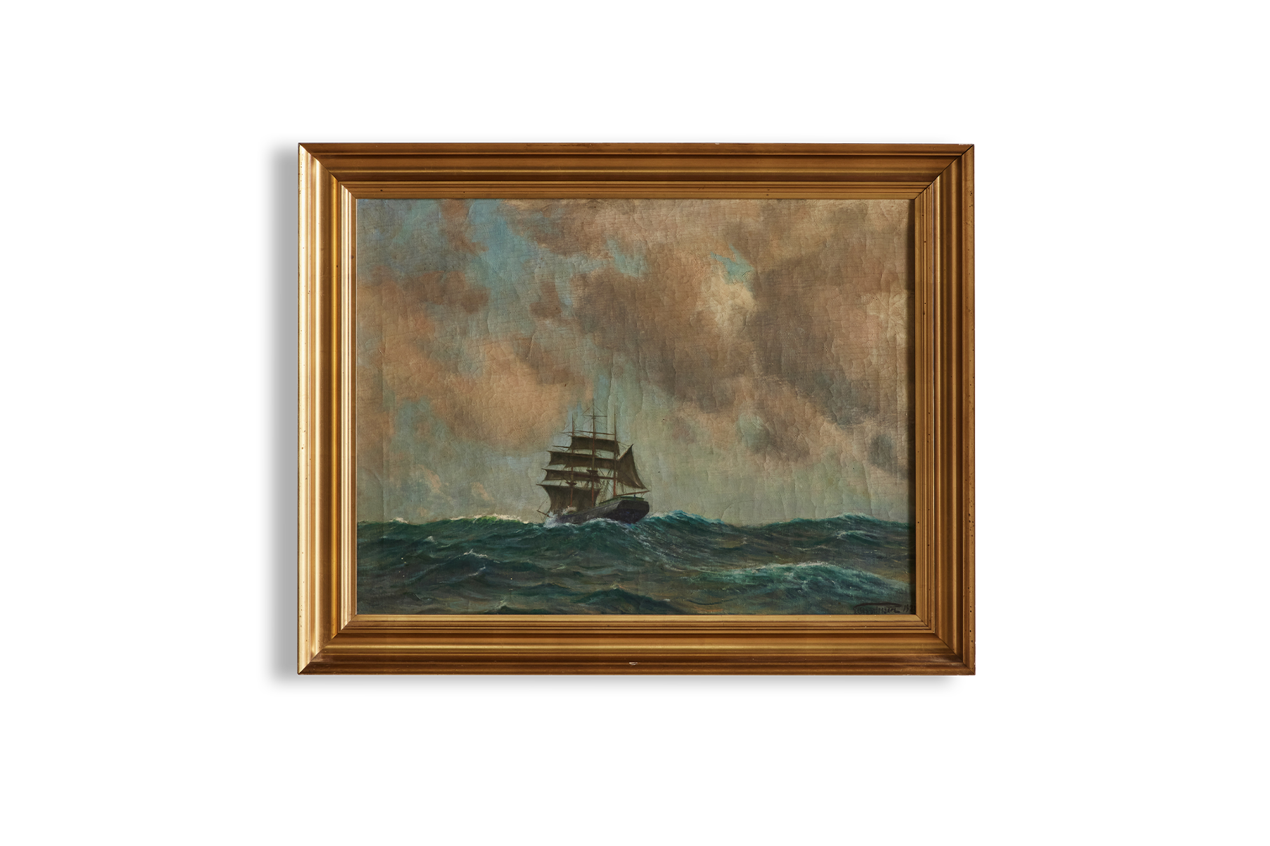 Ship at Sea Painting