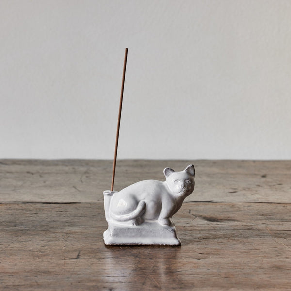 ASTIER de VILLATE cat スタンド Setsuko Cat Incense Burner | Astier de Villatte Collection | Aedes.com