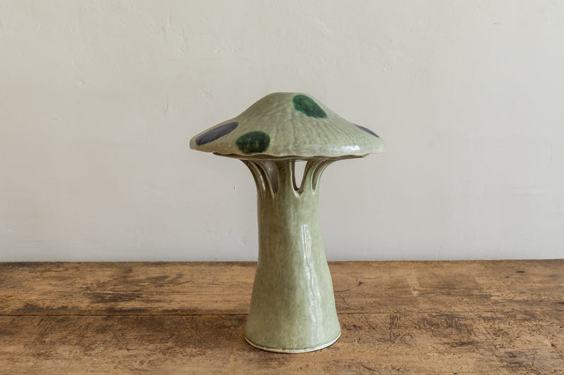 Atelier MVM, Ceramic Mushroom Lamp In Celadon Spotted (LA) - Nickey Kehoe