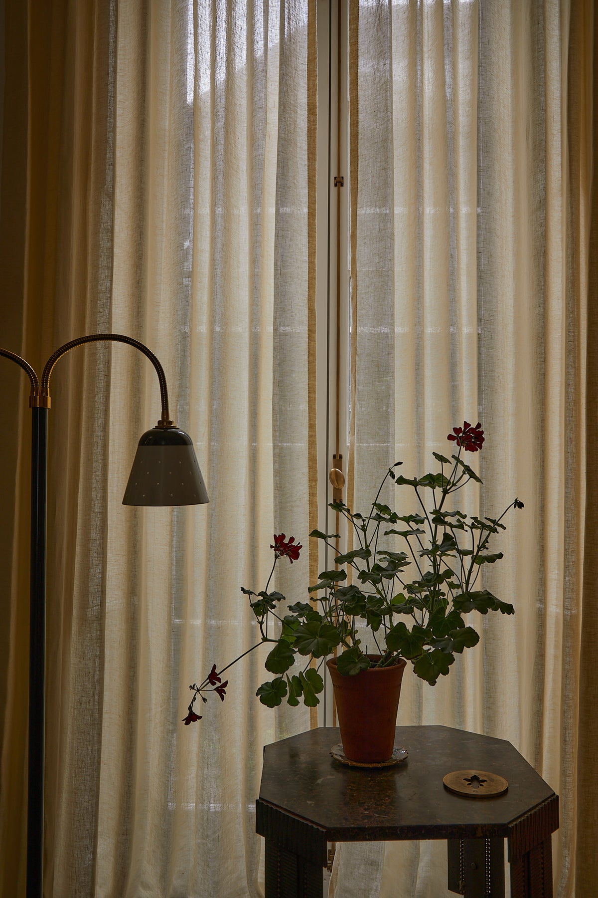 Double Width Linen Sheer, Butter