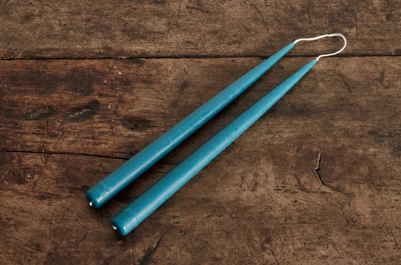 Beeswax Tapers, Antique Blue - Nickey Kehoe