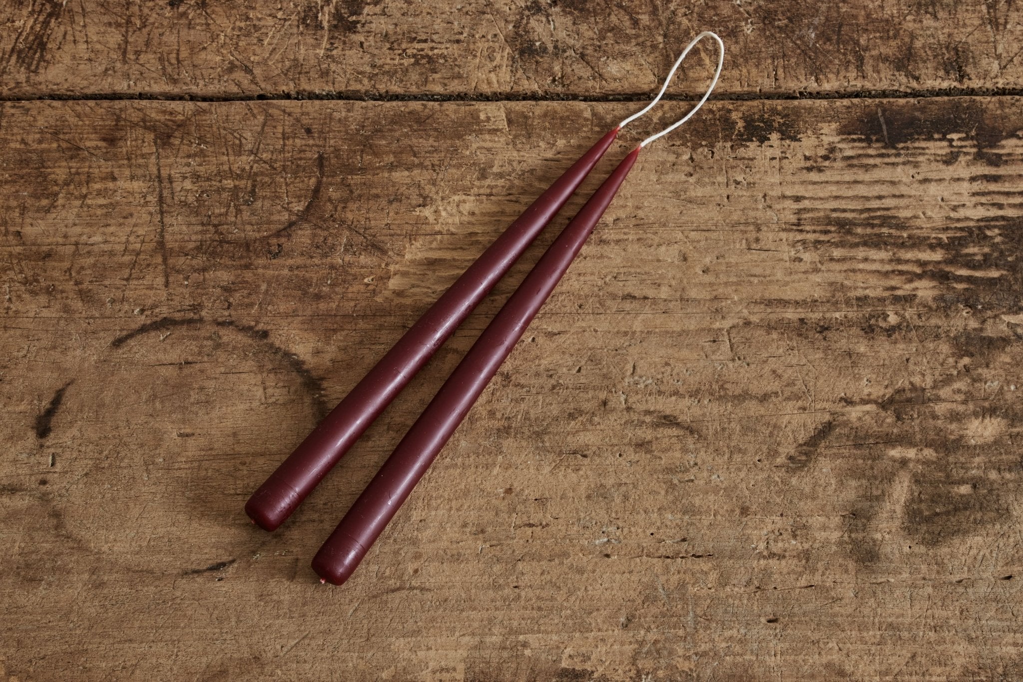 Beeswax Tapers, Wine - Nickey Kehoe
