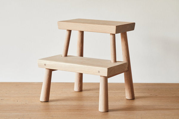 Blackcreek Mercantile Two Step Stool, Natural (LA) - Nickey Kehoe