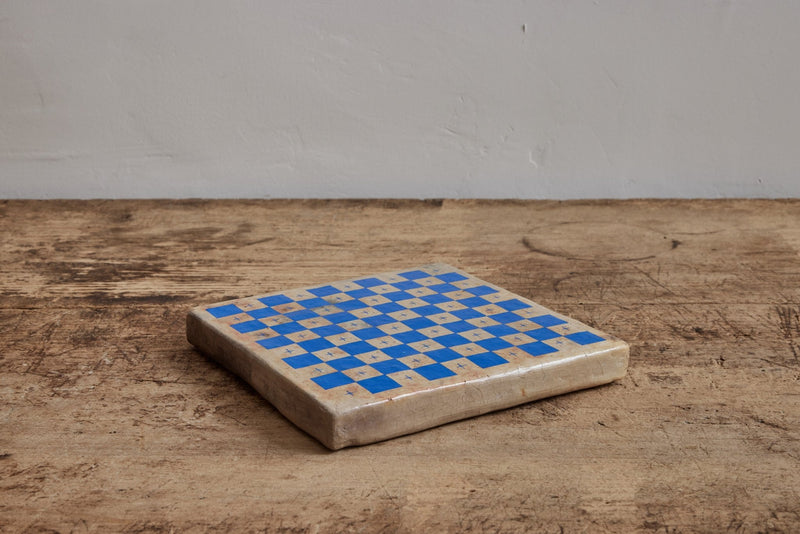 Blue Earthenware Checker Set - Nickey Kehoe