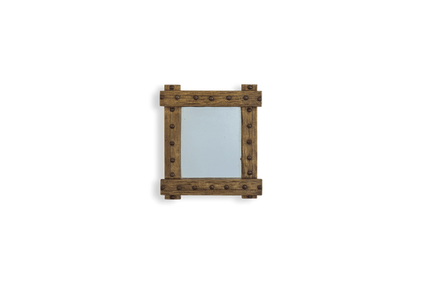 Brutalist Brass Mirror (LA) - Nickey Kehoe