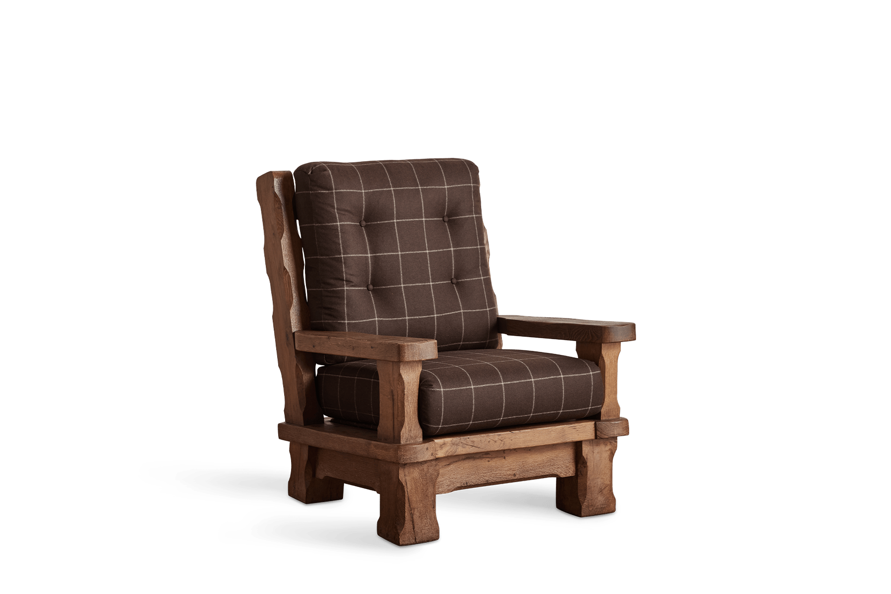 Brutalist Oak Armchair (LA) - Nickey Kehoe