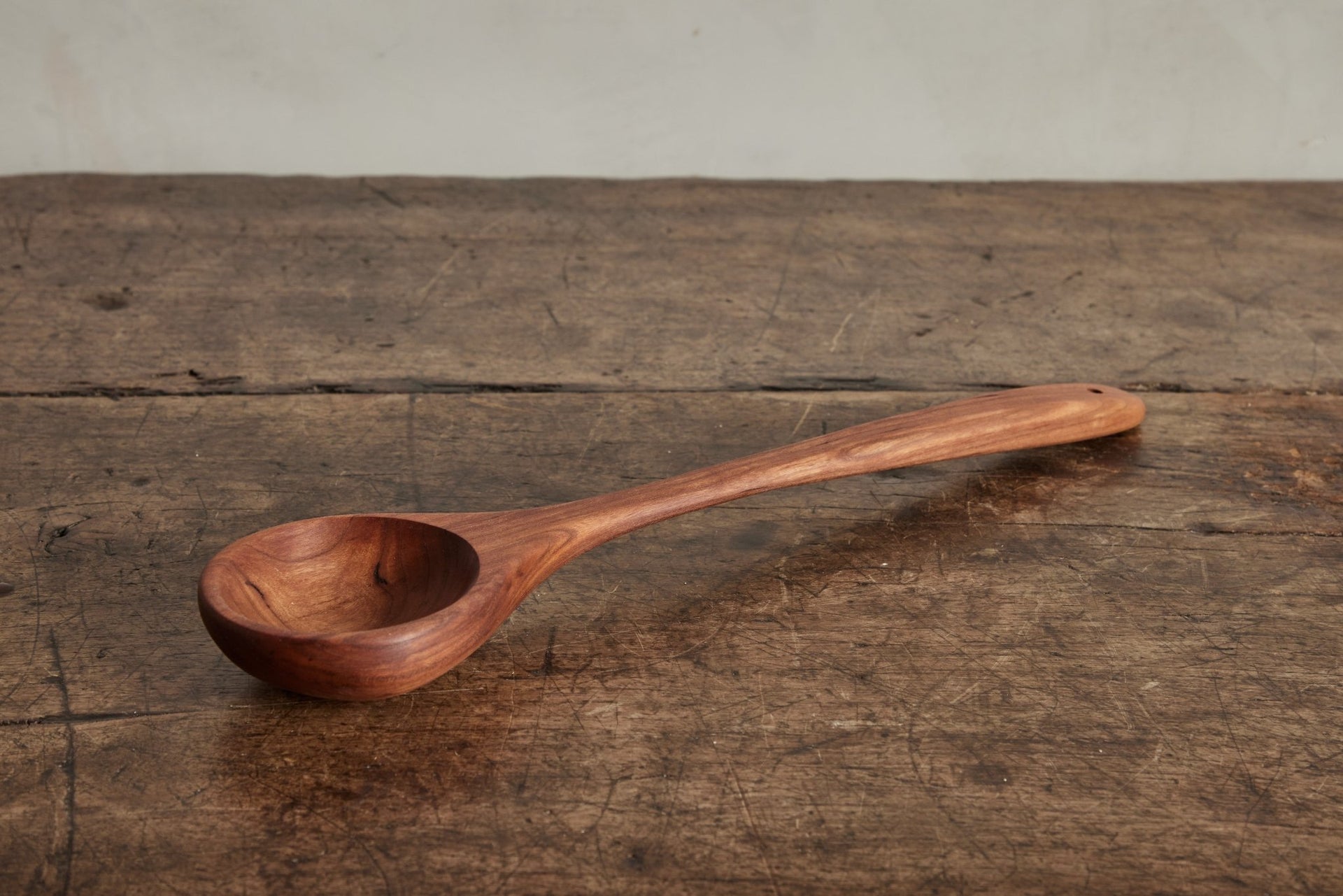 Cherry Wood Round Wooden Spoon