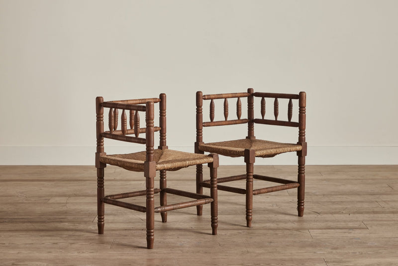 Corner Turned Wood Chair (LA) - Nickey Kehoe