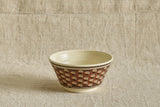 Small Mochaware Serving Bowl in Red Brick Cat Eyes