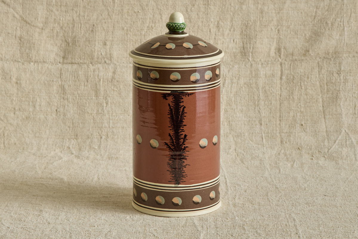 Large Mochaware Canister in Red Brick
