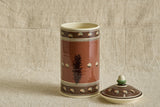 Large Mochaware Canister in Red Brick