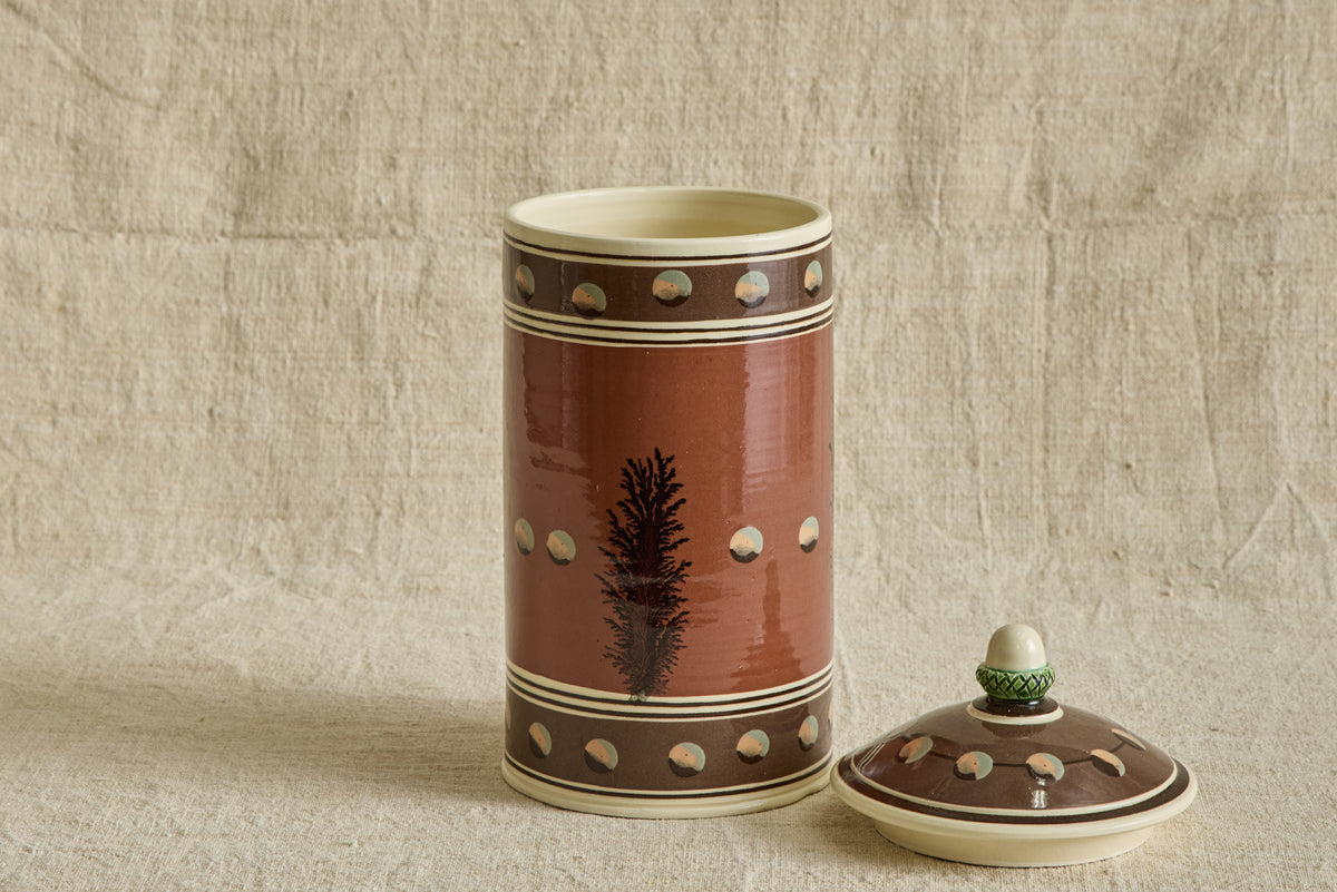 Large Mochaware Canister in Red Brick
