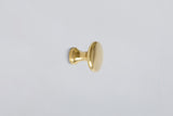 Collins Button Knob, Polished Brass (Multiple Sizes)