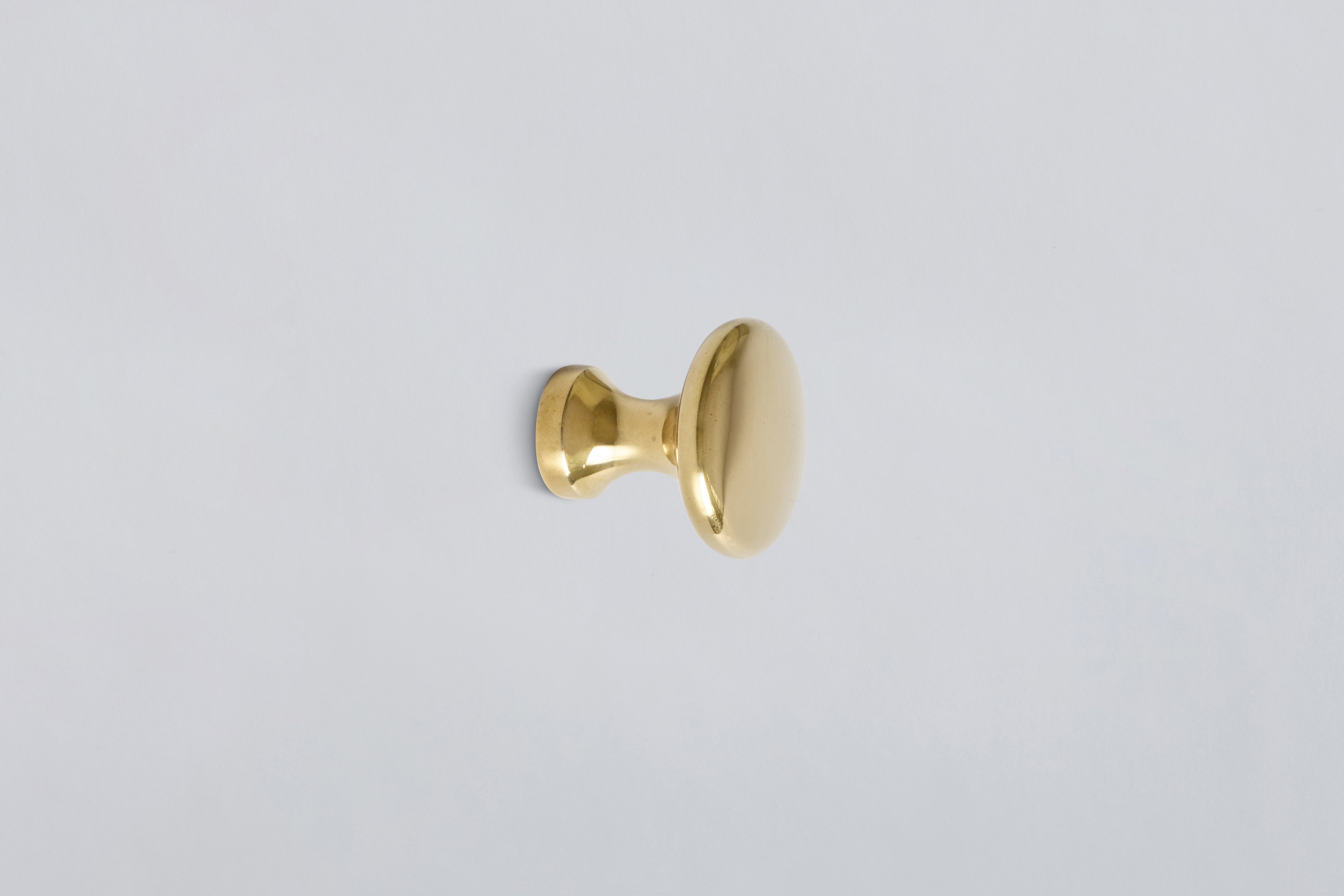 Collins Button Knob, Polished Brass (Multiple Sizes)