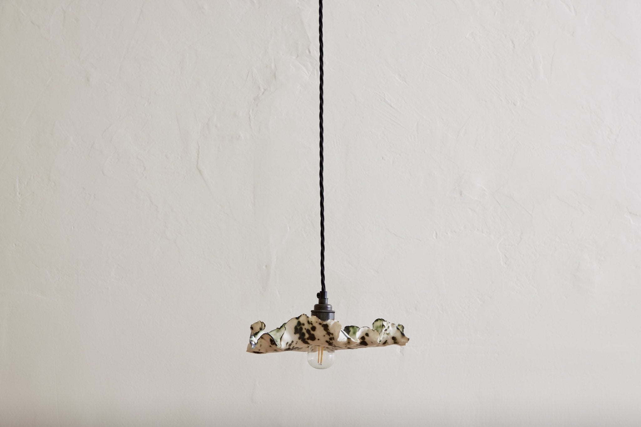 Green Jellyfish Pendant, 10 in.