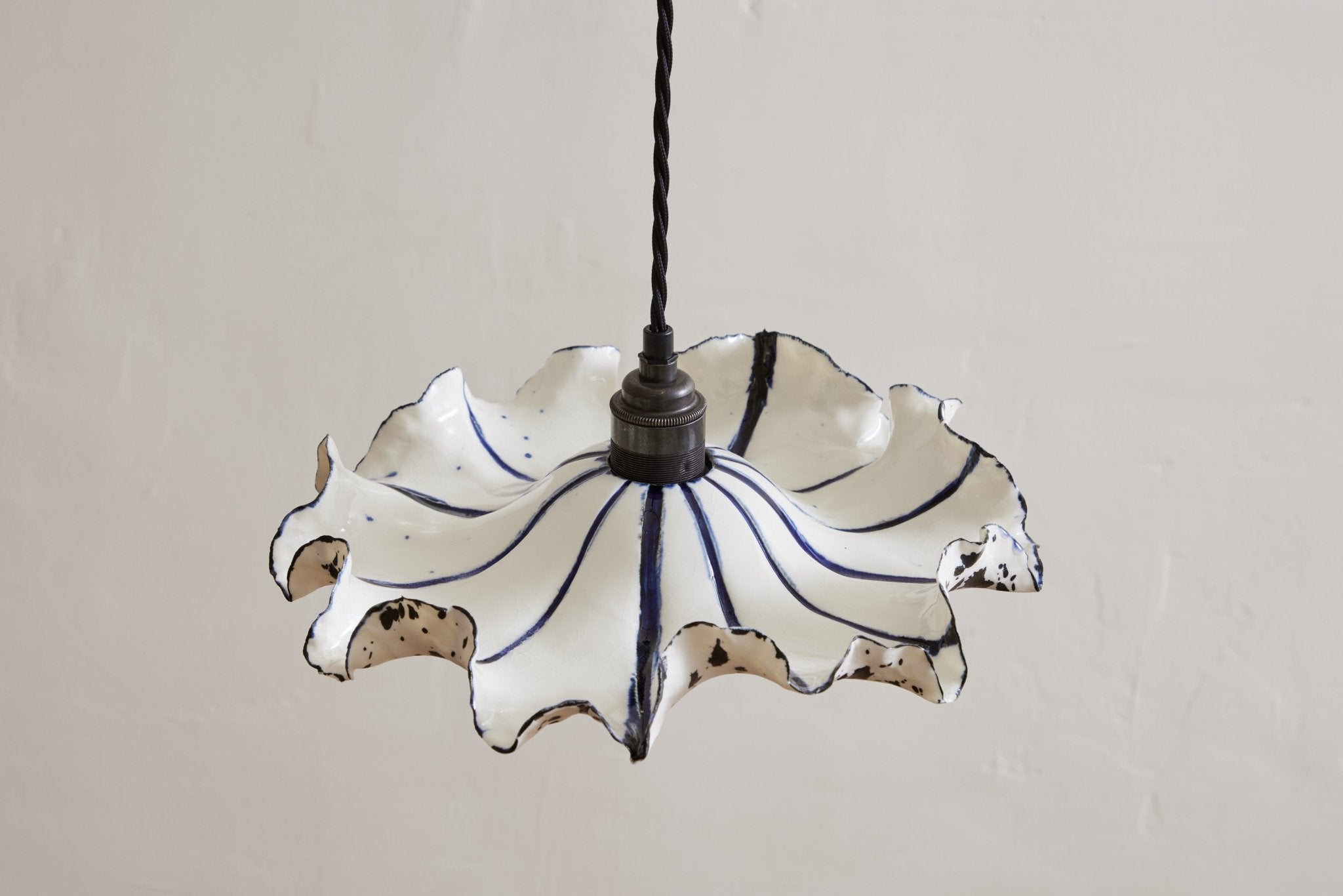 Flora Wallace, 15.75" Striped Jellyfish Pendant - Nickey Kehoe