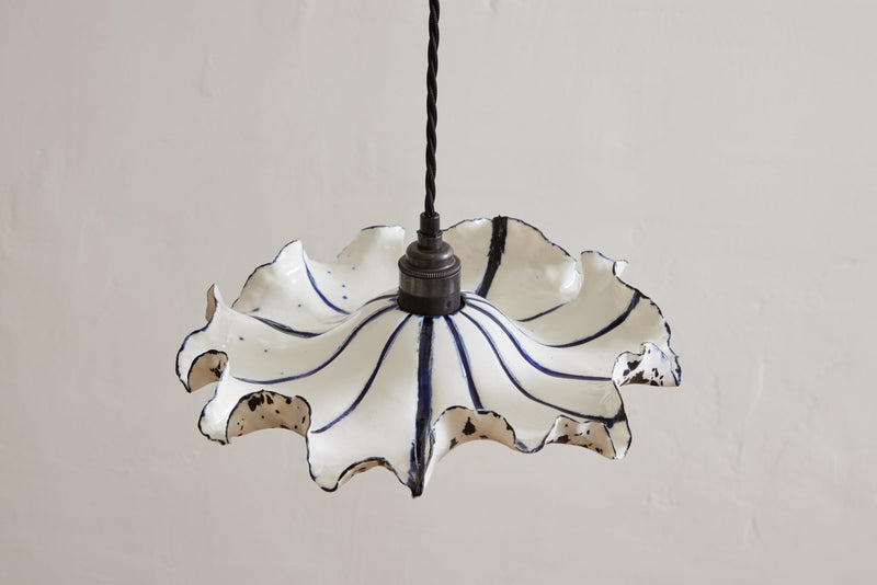 Flora Wallace, 15.75" Striped Jellyfish Pendant - Nickey Kehoe