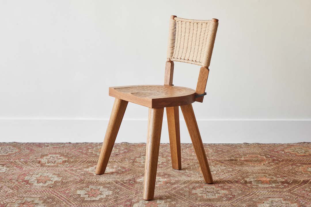 Cord Back Four Leg Chair