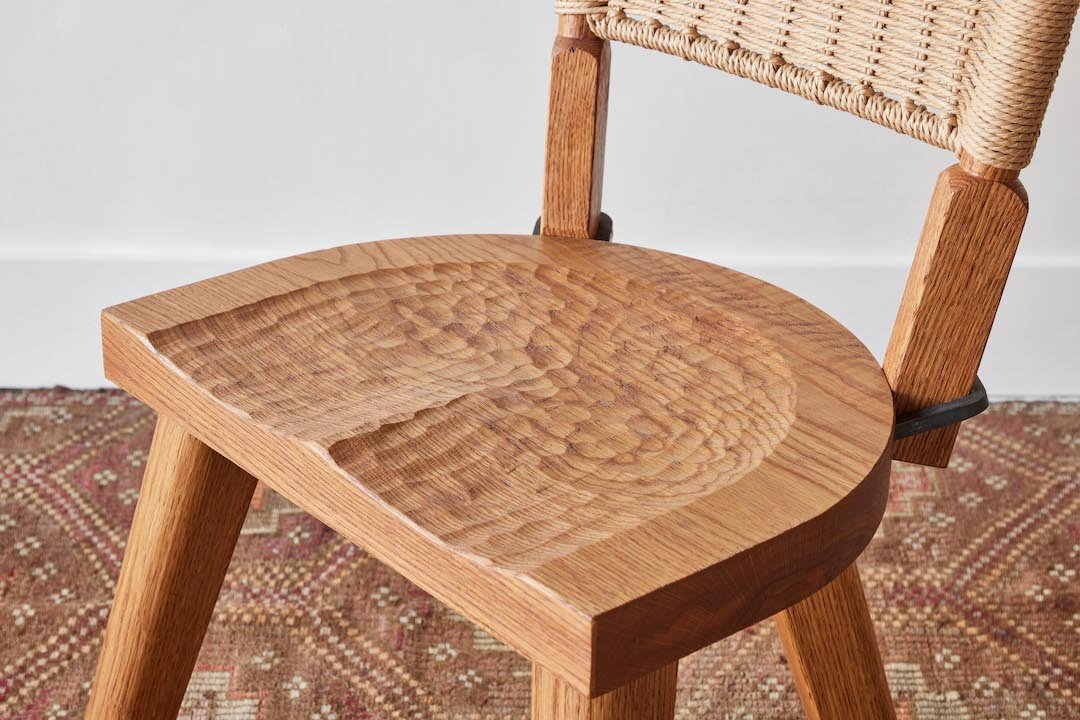 Cord Back Four Leg Chair