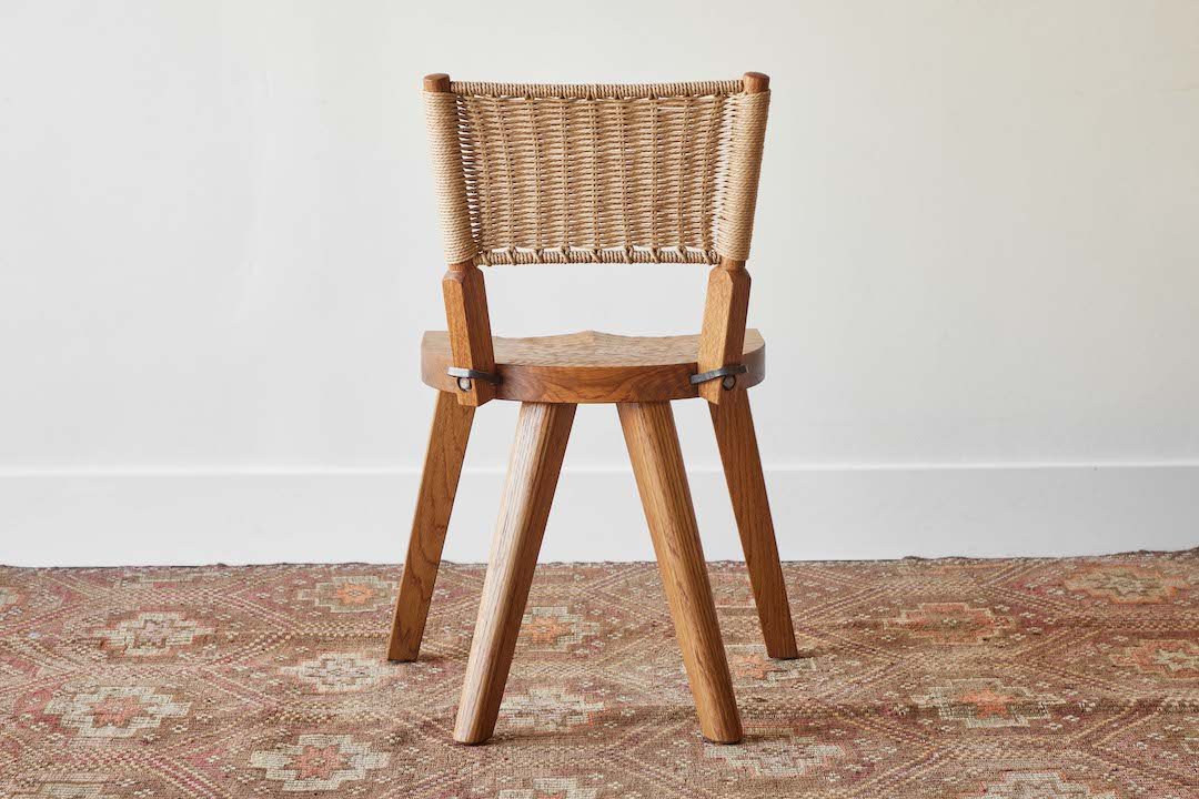 Cord Back Four Leg Chair