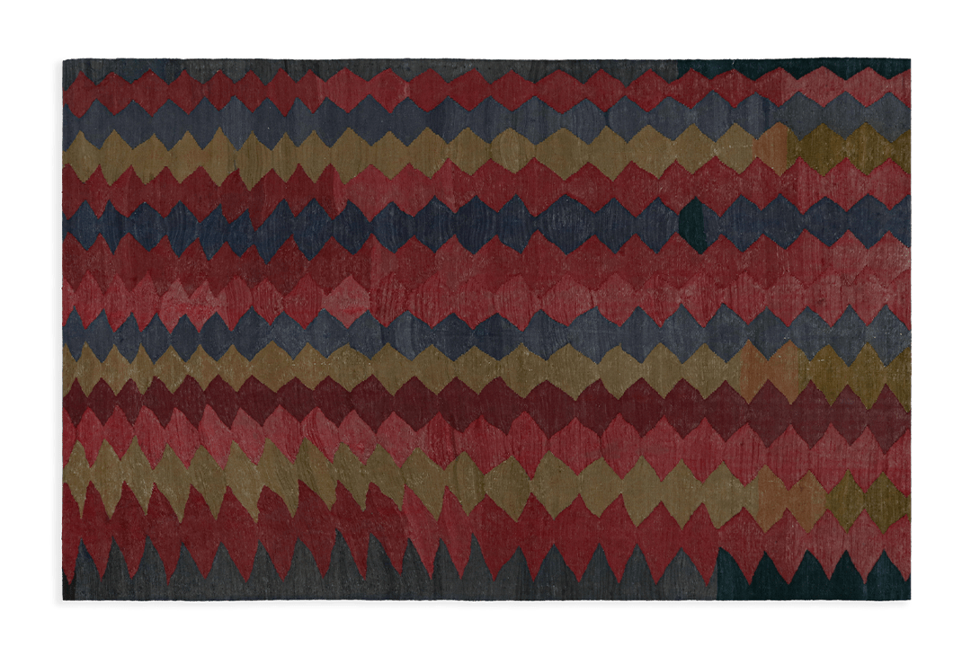 Geometric Tribal Kilim Rug 5’1” x 8’3 (LA) - Nickey Kehoe