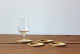 Unlacquered Brass Coasters, Set of 4
