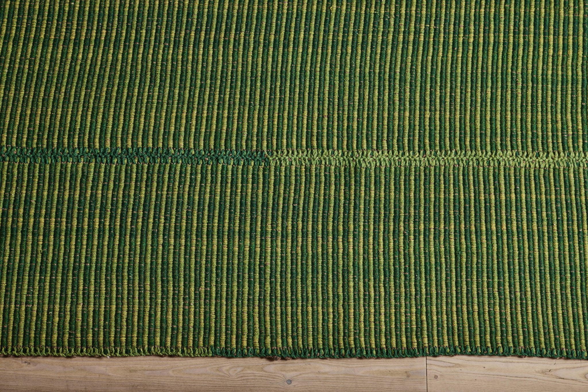 Green Wool Kilim, 9'9 x 11'11 - In Stock - Nickey Kehoe