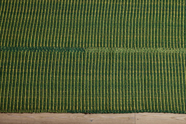 Green Wool Kilim, 9'9 x 11'11 - In Stock - Nickey Kehoe
