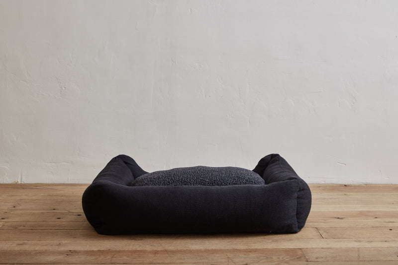 Henri Jute Dog Bed, Charcoal - Nickey Kehoe