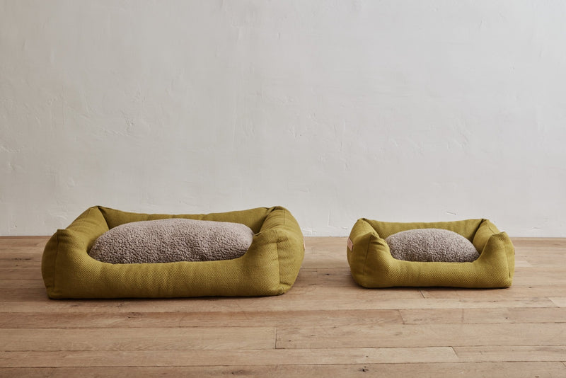 Henri Jute Dog Bed, Mustard - Nickey Kehoe